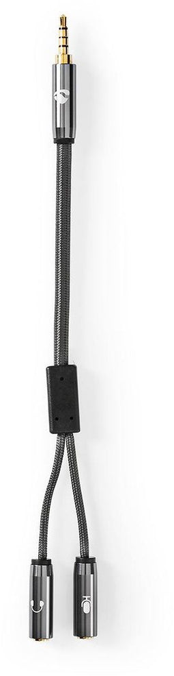 Nedis CATB22150GY02 - Kabel 3.5mm analoog - 2x 3,5mm - Grijs