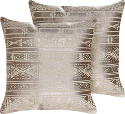 OUJDA - Sierkussen set van 2 - Roségoud - 50 x 50 cm - Katoen