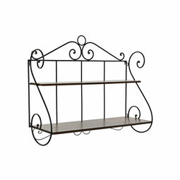 Planken DKD Home Decor Spar Zwart Bruin IJzerwerk (100 x 37 x 86 cm)