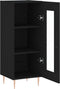 vidaXL - Dressoir - 34,5x34x90 - cm - bewerkt - hout - zwart