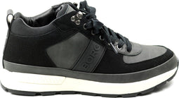 Björn Borg H100 Mid Cas M - Sneakers heren - Vetersluiting - Zwart