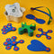 Clixo Crew - Magnetisch speelgoed - Flexibele onderdelen met spinner accessoires - Blauw/groen (30 stuks)