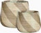 Mica Decorations Mand Alice - 45x45x39 cm - Zeegras - Donker Grijs - Set van 2