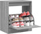 Schoenenkast 60x42x69 cm bewerkt hout grijs sonoma eikenkleurig