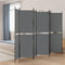 vidaXL - Kamerscherm - met - 6 - panelen - 300x200 - cm - stof - antracietkleurig