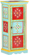 vidaXL - Hoge - kast - handgeschilderd - 40x30x90 - cm - massief - mangohout