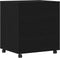 vidaXL - Printerstandaard - met - Wielen - Zwart - Eiken - 60x50x67 - cm