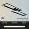 BRILONER - LED Plafondlamp - met afstandsbediening - CCT en RGB - 45W - zwart (2 stuks)