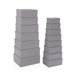 Set decoratieve dozen Versa Grijs Karton (15 Onderdelen)