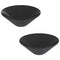 Wastafels 2 st 42x14 cm keramiek glanzend zwart