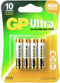 GP Ultra Plus - Alkaline AAA - 1.5 V - 4 stuks