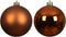 Decoris kerstballen - 12x stuks - 6 cm - koper/cognac bruin -kunststof -kerstversiering