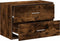 vidaXL - Kast - met - 2 - lades - 60x31x40 - cm - bewerkt - hout - gerookt - eikenkleurig