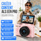 Strex Digitale Camera 5K 75MP - Fototoestel - Compactcamera met Wifi - Vlog Camera - Fotocamera voor Kinderen - 18x Zoom - Draaibaar Scherm - Roze