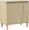 vidaXL - Wastafelkast - 58x33x60 - cm - bewerkt - hout - sonoma - eikenkleurig