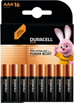 Duracell Plus - AAA-batterijen - 16 stuks herlaadbaar - Goud