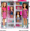 Klein toys Barbie-kledingkoffer - kledingrekken en -legplanken - incl. accessoires- meerkleurig