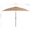 vidaXL - Parasol - met - metalen - paal - 300x200 - cm - taupe