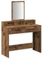 vidaXL - Kaptafel - met - Lades - van - Oud - Hout - 100x41x140 - cm