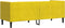 vidaXL - Driezitsbank - Chesterfield-stijl - met - bolsters - fluweel - geel