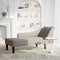 vidaXL - Chaise - longue - met - rechterarmleuning - stof - taupe