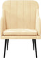 vidaXL Fauteuil 63x76x80 cm fluweel crèmekleurig