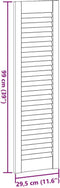 vidaXL - Kastdeuren - louvredesign - 4 - st - 99x29,5 - cm - wit