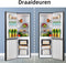 CHiQ FBM157L42 - Koel-vriescombinatie - 157 Liter - Low Frost - Hoogte 144 cm - Dark Stainless Steel