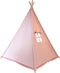 Sunny Alba Tipi Tent Pastel Roze - Wigwam Speeltent met ramen - 120x120x160cm - met Kussen kleed