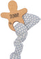 Snoozebaby Speenkoord - Fopspeenkoord biologisch katoen - Zachte knopen - Blauw