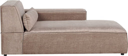 HELLNAR - Chaise longue - Bruin - Linkszijdig - Polyester