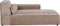 HELLNAR - Chaise longue - Bruin - Linkszijdig - Polyester