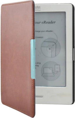 Lunso - Geschikt voor Kobo Touch 1 (6 inch) - flip hoesje - Bruin