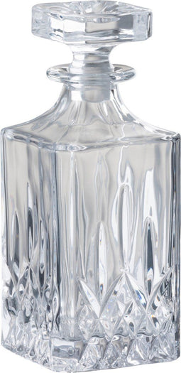 J-Line karaf + stop Geslepen - decanteerkaraf - glas - transparant