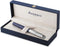 Waterman Exception vulpen | Metaal-blauwe lak met palladium detail en Geëtste dop | 18K Gouden medium penpunt | met Geschenkdoos