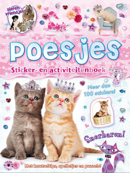 Rebo Productions Stickerboek Poesjes Dierenvriendjes 21 Cm