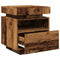 vidaXL - Nachtkastjes - met - LED-verlichting - 2 - st - 40x39x48,5 - cm - oud - hout