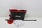 Vileda Turbo Deep Clean - roterende mopset - 3-in-1 systeem met pedaalpers - zwart rood wit paarse