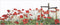 Thea Gouverneur - Borduurpakket met telpatroon - 546A - Voorgesorteerde DMC Garens - Klaprozen - Aida - 55 cm x 22 cm - DIY Kit