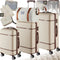 tectake® Kofferset - 13-delige Bagageset - 3 Stapelbare Koffers - TSA Cijferslot - Creme