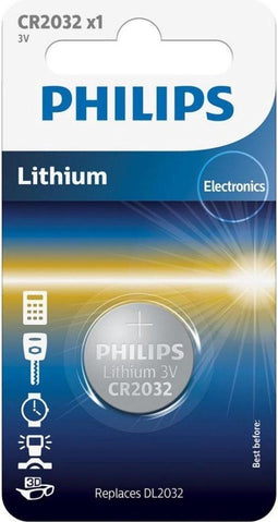 Philips CR2032 - Lithium Batterij Knoopcel 3V - (1x)