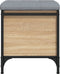 vidaXL - Opbergbankje - 42x42x45 - cm - bewerkt - hout - sonoma - eikenkleurig