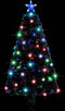 vidaXL - Kerstboom - met - LED - en - standaard - 120 - cm - glasvezel
