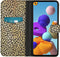iMoshion Hoesje Geschikt voor Samsung Galaxy A21s Hoesje Met Pasjeshouder - iMoshion Design Softcase Bookcase - Goud / Zwart / Allover de luxe