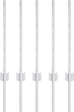 vidaXL - Hekpalen - 5 - stuks - U-Channel - 60 - cm - Gegalvaniseerd - Staal