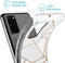 iMoshion Hoesje Geschikt voor Samsung Galaxy S20 Plus Hoesje Siliconen - iMoshion Design hoesje - Wit / Meerkleurig / Goud / White Graphic