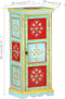 vidaXL - Hoge - kast - handgeschilderd - 40x30x90 - cm - massief - mangohout