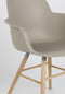 Zuiver Albert Kuip Eetkamerstoelen met armleuning Taupe - Set van 2