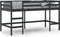 vidaXL - Kinderhoogslaper - met - ladder - 80x200 - cm - massief - grenenhout - zwart