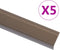 vidaXL Trapneuzen L-vormig 5 st 90 cm aluminium bruin